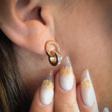 Earrings with Joined Rings - Hoop Earrings - Earrings for Women - Women Earrings Earrings Brother & Sisters